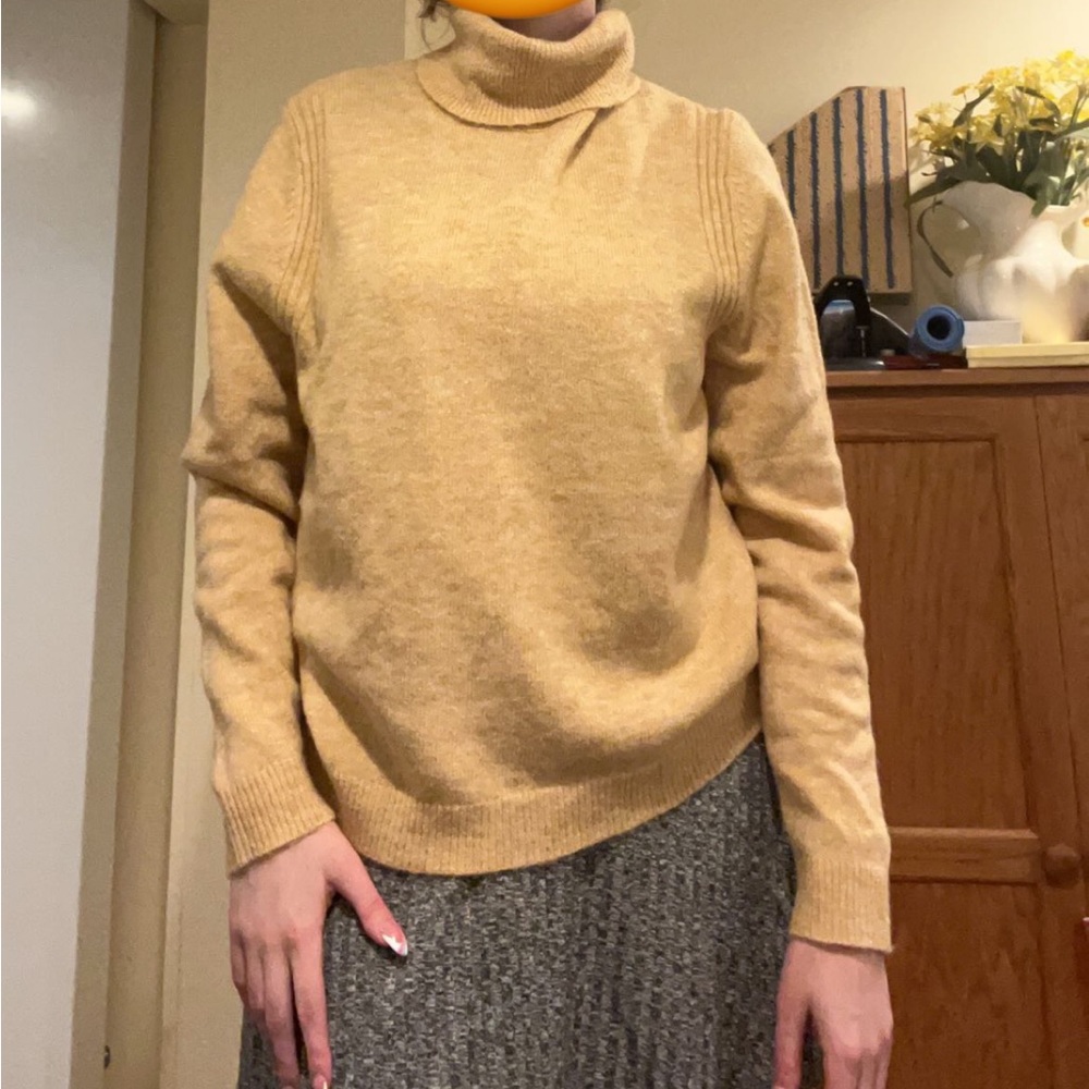 Beige tan turtleneck
